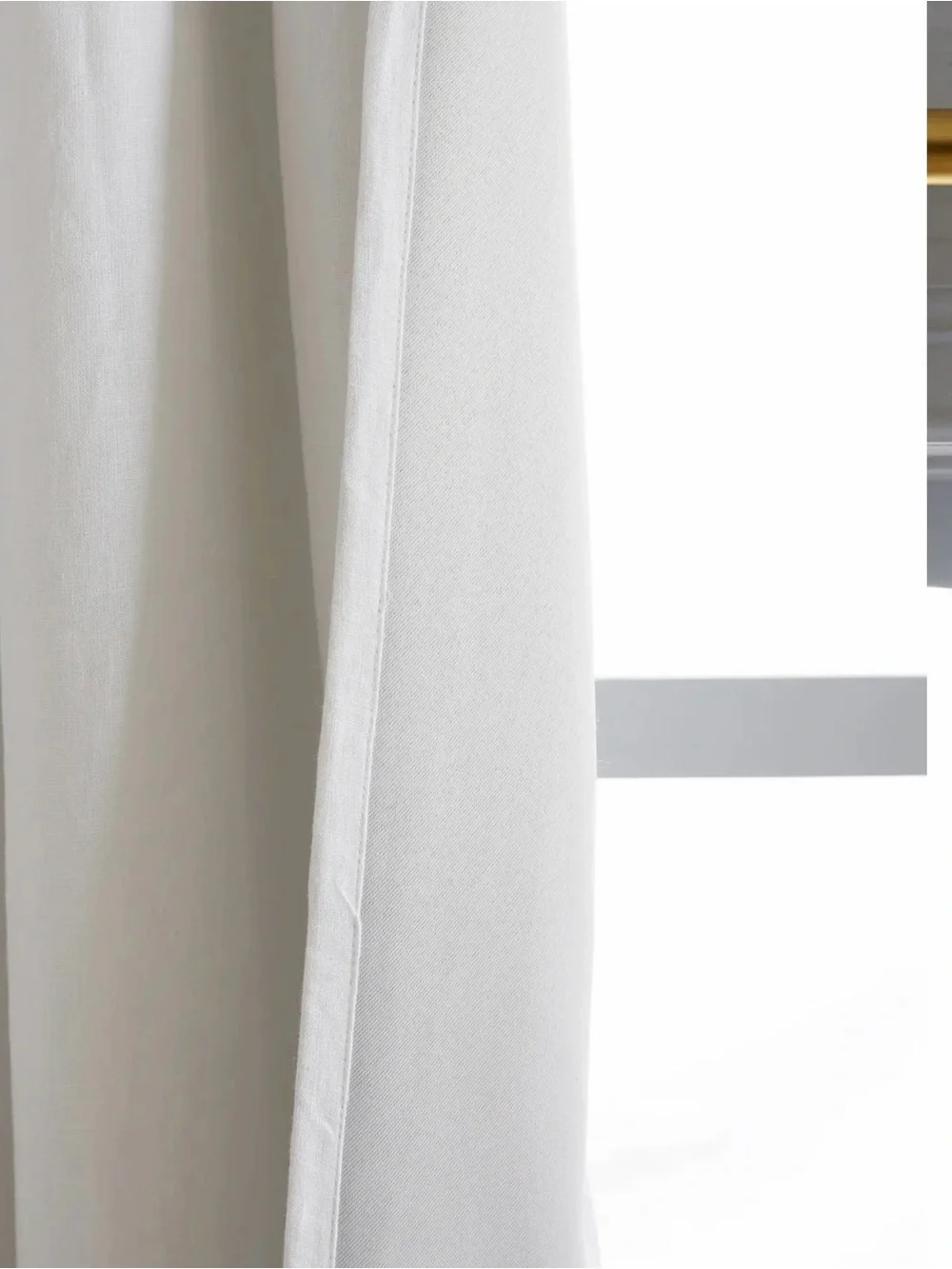 Quince Organic European Linen Room Darkening Curtain - Single Panel